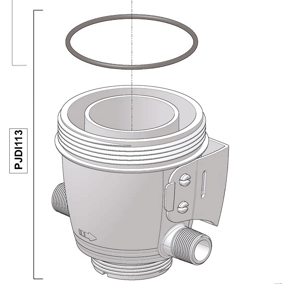 PJDI113 - subassembly of lower pump housing with seal for D3 series 