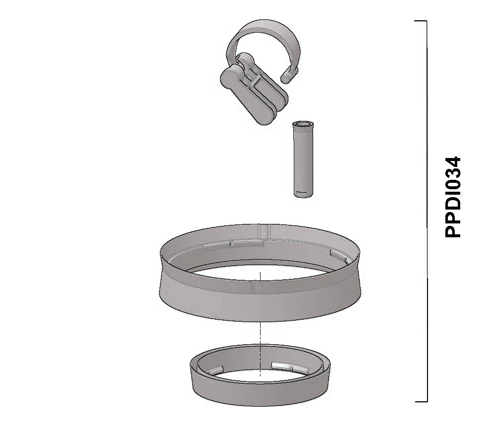 PPDI034 - kit upper and lower sealing lips and spring D3 series 