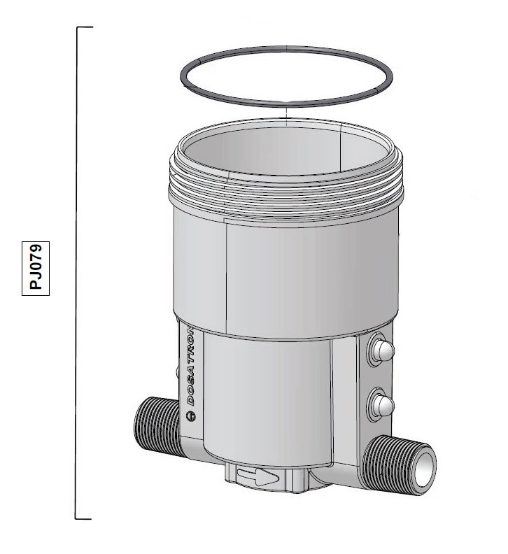 PJ079 - lower housing section in blue with sealing