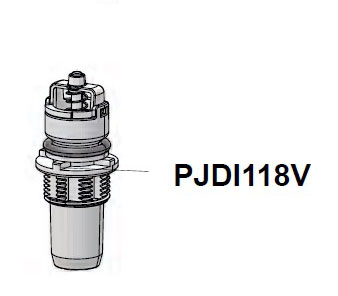 PJDI118VVF - kit valve and ribbed end piece in VF execution 