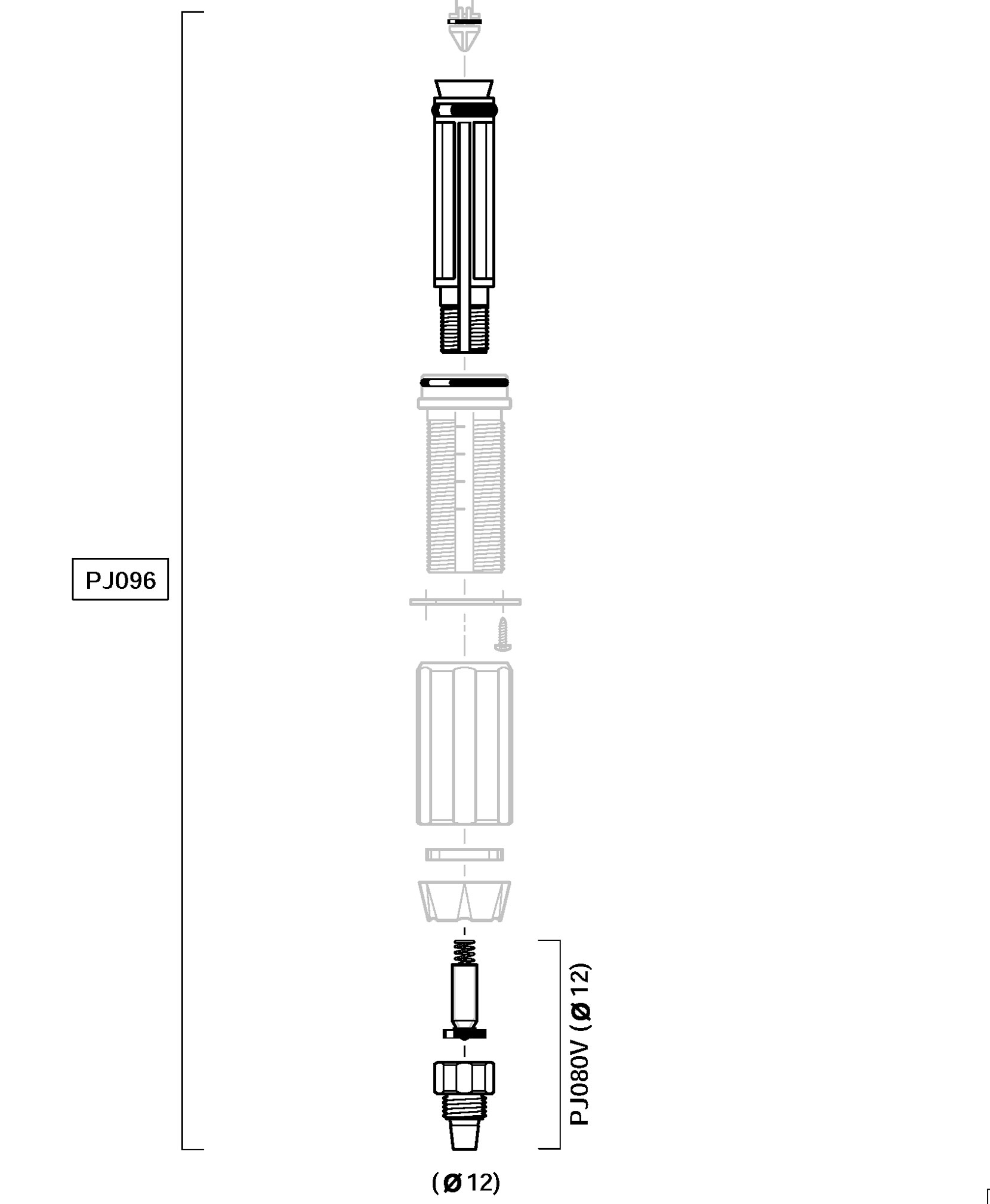 PJ096VF - kit dosing seals + valve + ribbed end piece in VF for D45RE1.5