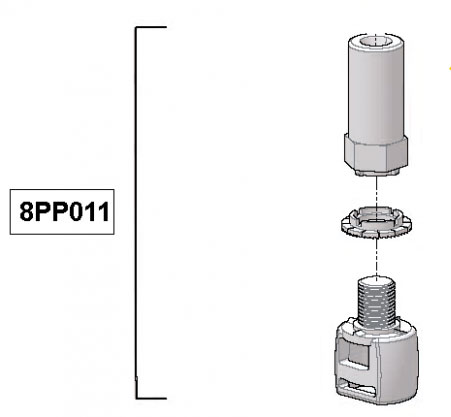 8PP011 - part kit adapter for piston hanger D8RE3000