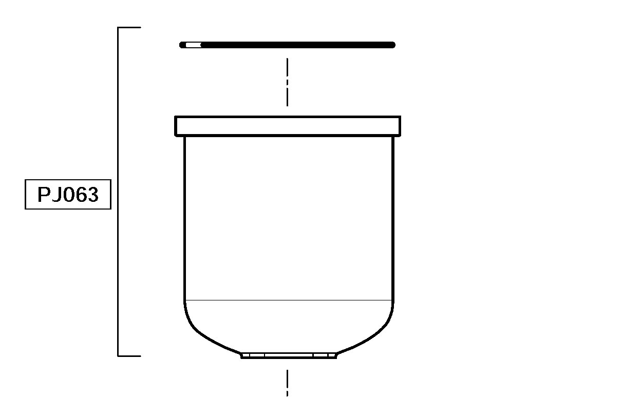 PJ063 - lower housing section in blue with sealing 