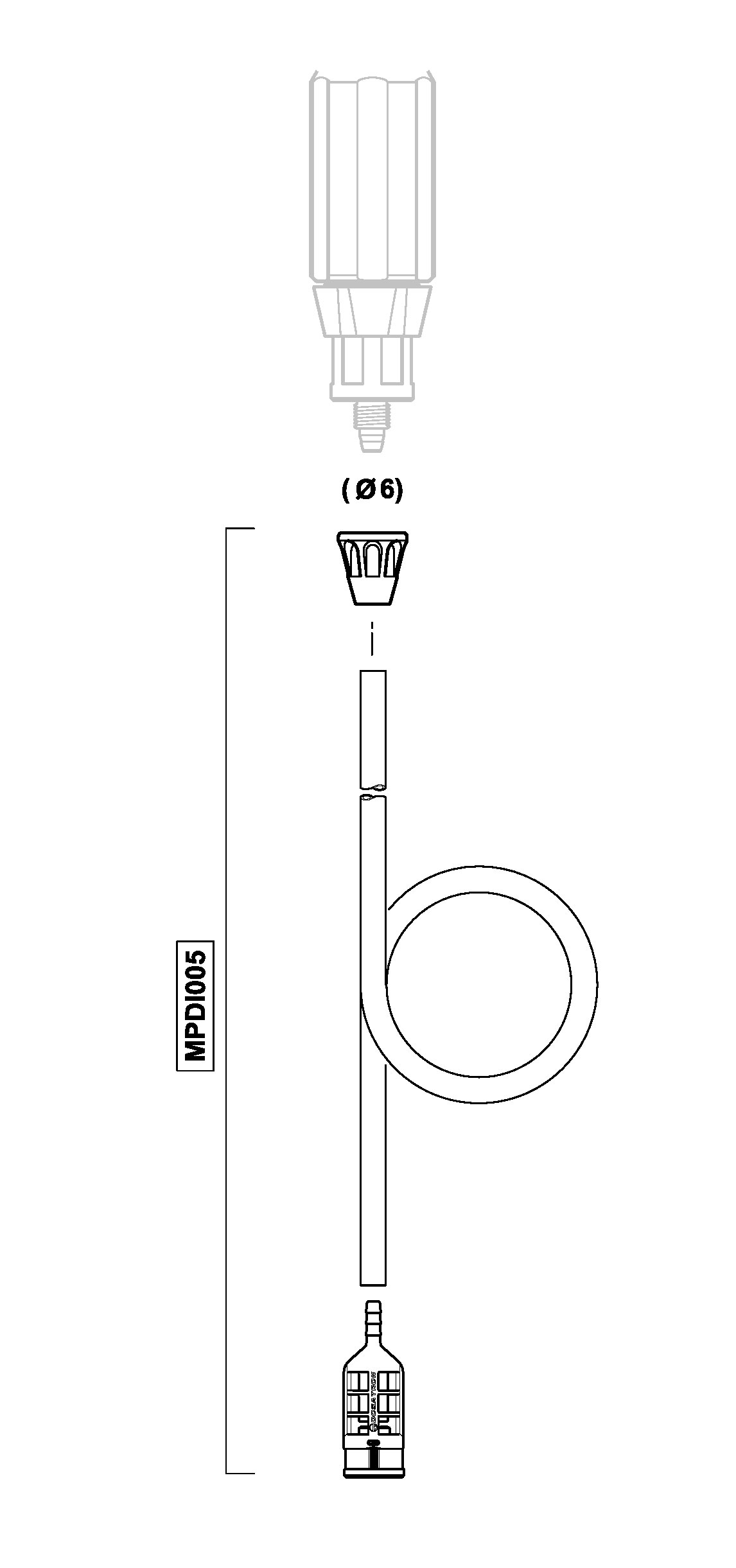 MPDI005 - suction part 6 x 9mm 