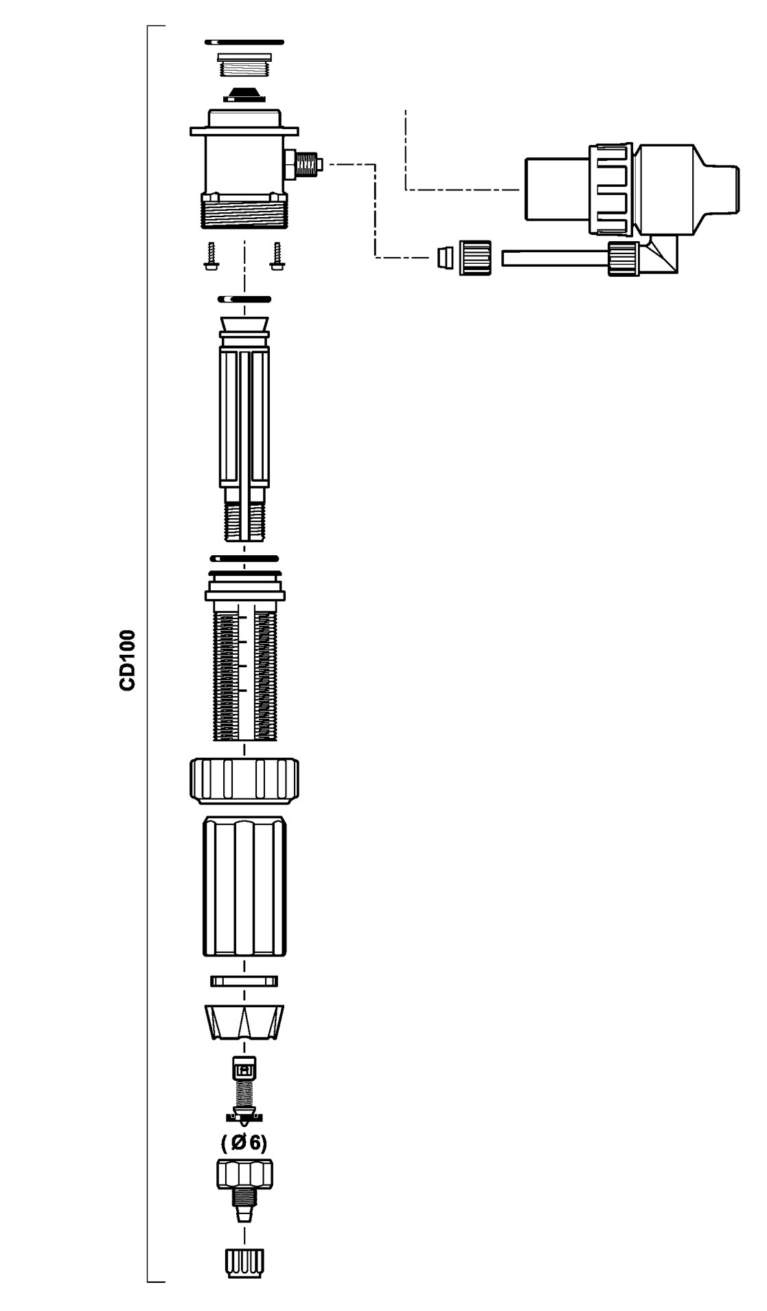 CD100VF - kit dosing part in VF for D25RE2IE