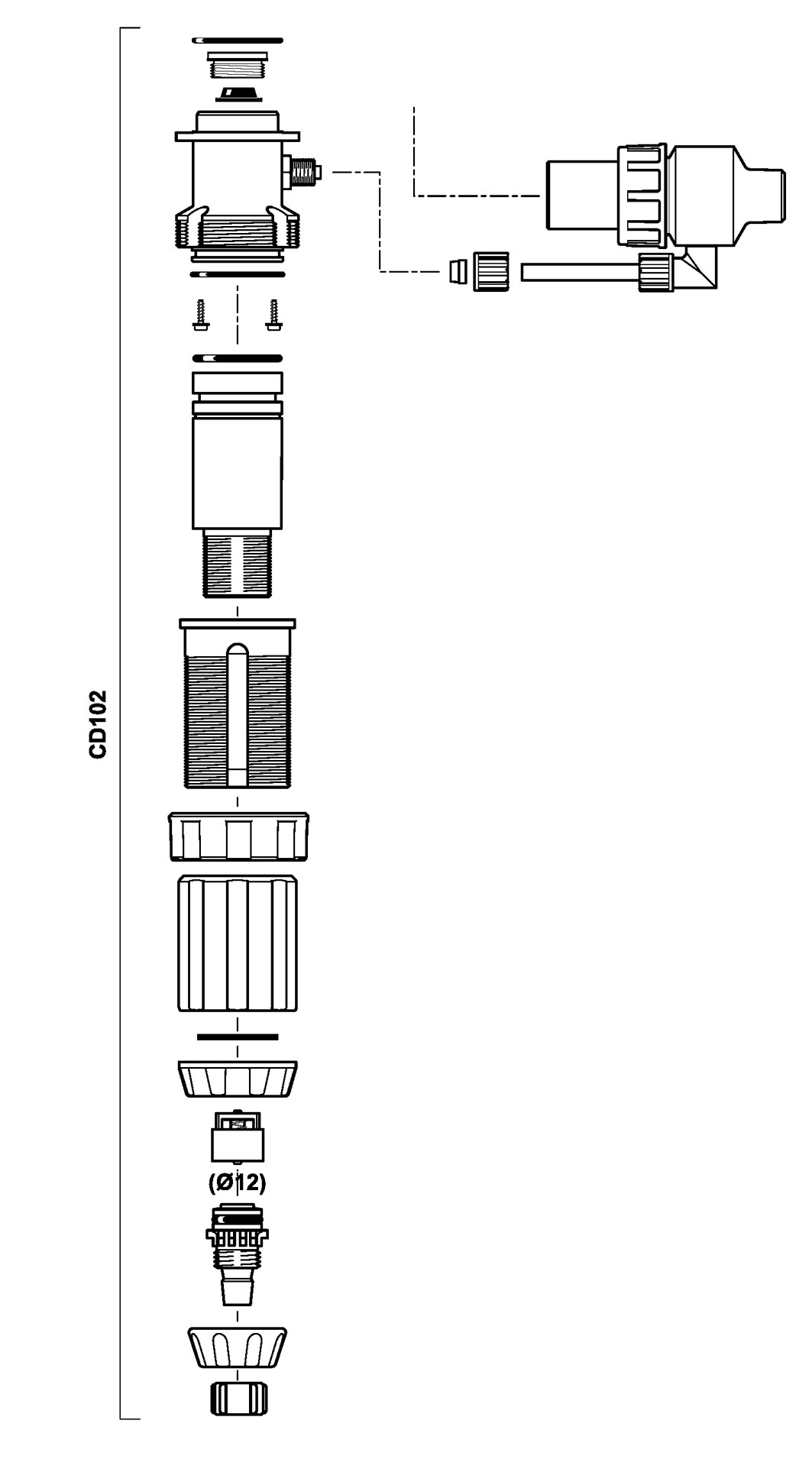 CD102VF - kit dosing part in VF for D25RE10IE