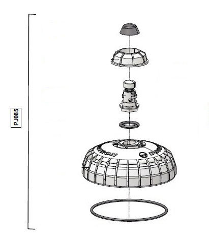 PJ085P - case cover in PVDF with ventilation and seal