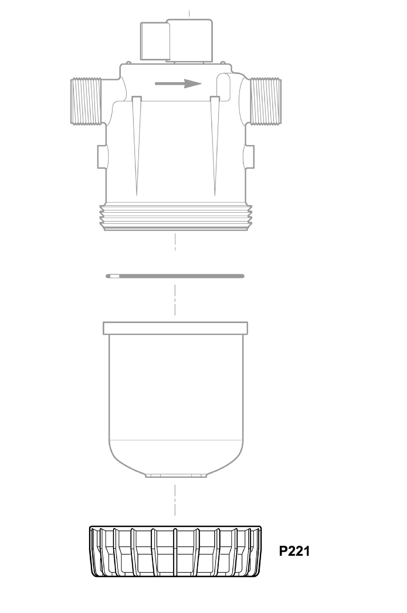 P221 - pump body screw connection D45 series