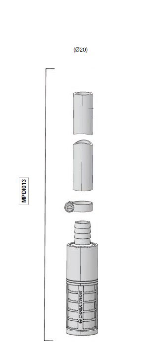 MPDI013 - suction part 20 x 27mm 